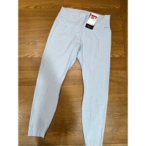 Nike Zenvy Dri Fit‎ Womens High Rise 7 8 Length Leggings Light Blue Size L
